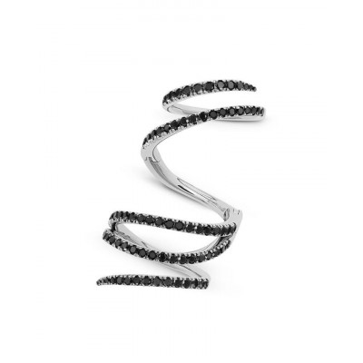 Anello Vortice diamanti neri
