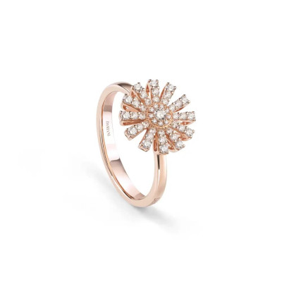 Anello Margherita in oro rosa e diamanti