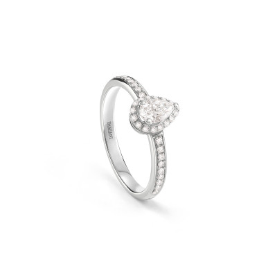 Anello Minou in oro bianco con diamante taglio goccia