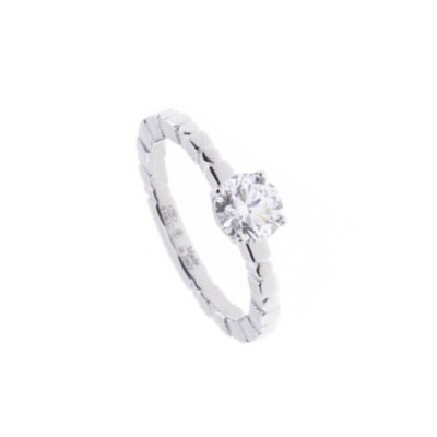 Anello Belle Epoque platino e diamante 0,26 ct