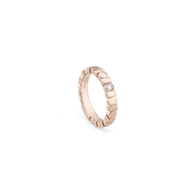 Anello Belle Epoque Bridal oro rosa e diamante - 3,5 mm