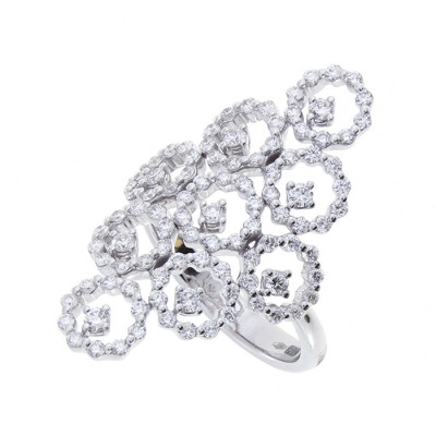 Anello Juliette in oro bianco e diamanti