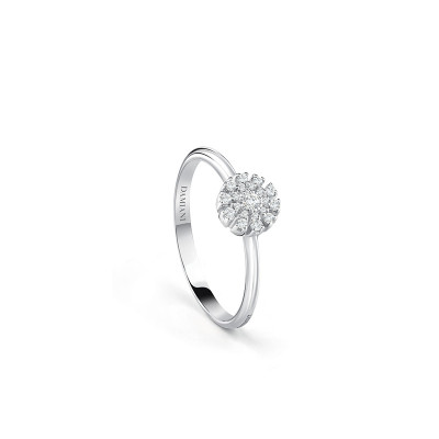 Anello Margherita in oro bianco e diamanti