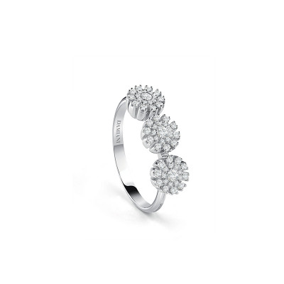 Anello Margherita in oro bianco e diamanti