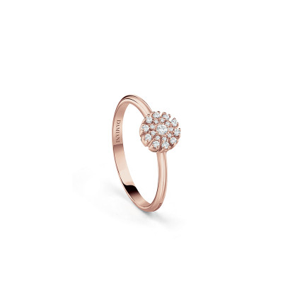 Anello Margherita in oro rosa e diamanti