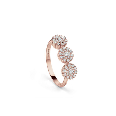 Anello Margherita in oro rosa e diamanti
