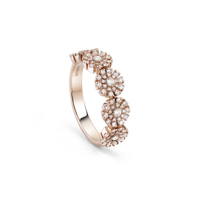 Anello Margherita in oro rosa o e diamanti