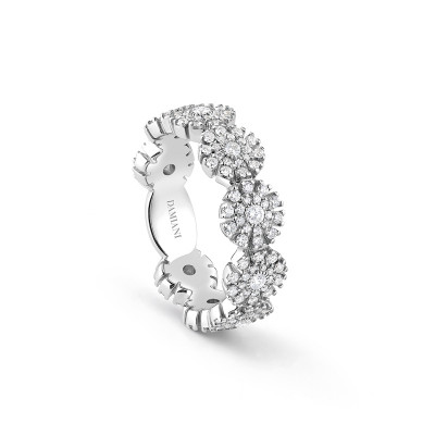 Anello Margherita in oro bianco e diamanti