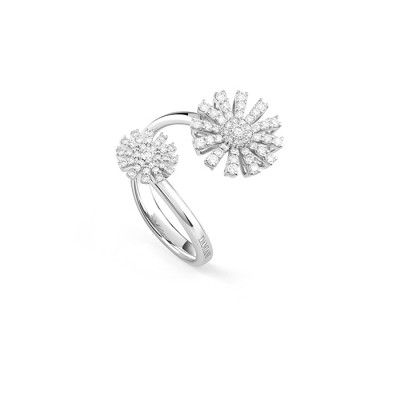 Anello Margherita in oro bianco e diamanti