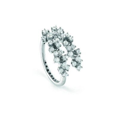 Anello Mimosa in oro bianco e diamanti