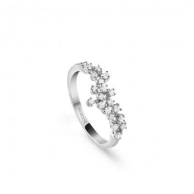 Anello Mimosa in oro bianco e diamanti