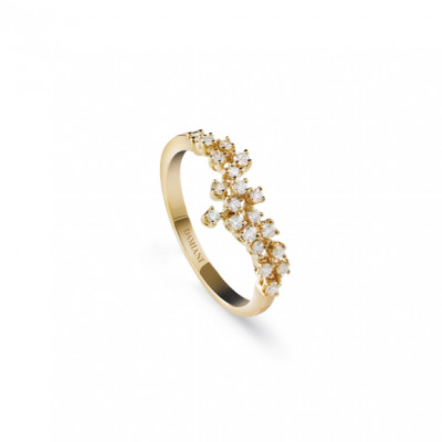 Anello Mimosa in oro giallo e diamanti