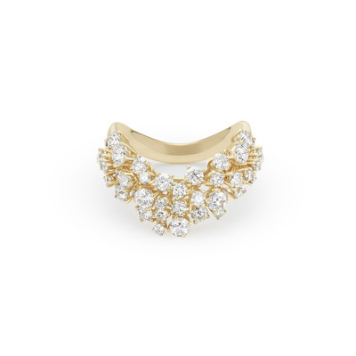 Anello Mimosa in oro giallo e diamanti ct. 1.744 GH