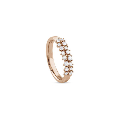 Anello Mimosa in oro rosa e diamanti