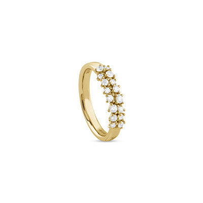 Anello Mimosa in oro giallo e diamanti