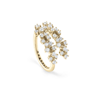 Anello Mimosa Flexi in oro giallo e diamanti