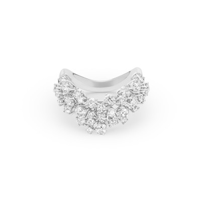 Anello Mimosa in oro bianco e diamanti