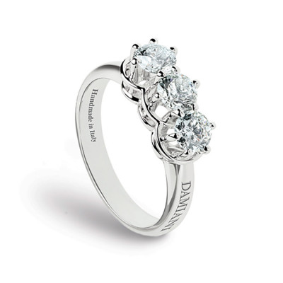 Anello Minou Trilogy oro bianco e diamanti ct. 0,46 GH VVS-VS