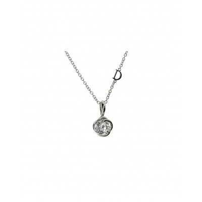 Collana Bocciolo oro bianco e diamante