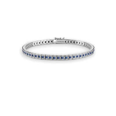 Bracciale Belle Epoque in oro bianco con diamanti e zaffiri