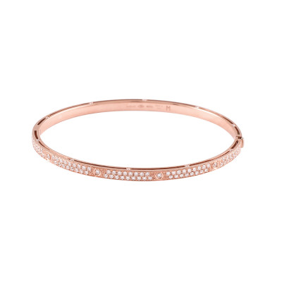 Bracciale in oro rosa con diamanti
