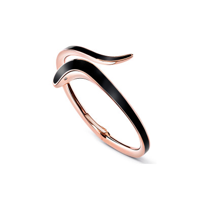Bracciale Eden in oro rosa e ceramica nera