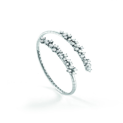 Bracciale Mimosa Flexi in oro bianco e diamanti