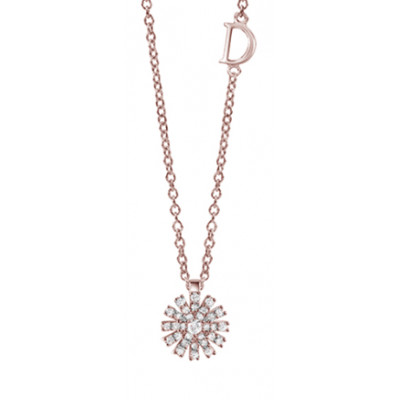 Collierino Margherita in oro rosa e diamanti