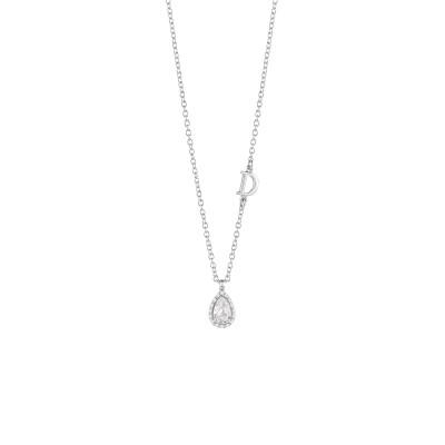Collana Minou in oro bianco con diamante taglio goccia