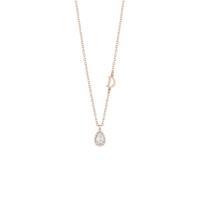 Collana Minou in oro rosa con diamante taglio goccia