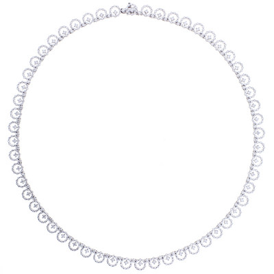 Collana Juliette in oro bianco e diamanti