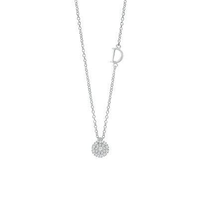 Collana Margherita in oro bianco e diamanti