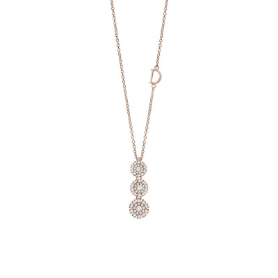 Collana Margherita in oro rosa con diamanti