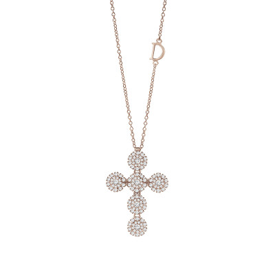 Collana Margherita in oro rosa e diamanti