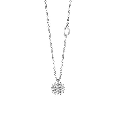 Collana Margherita in oro bianco e diamanti