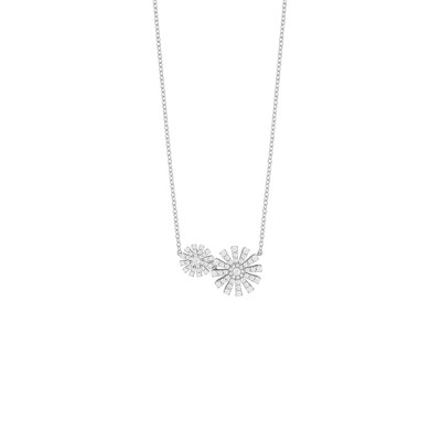 Collana Margherita oro bianco con diamanti