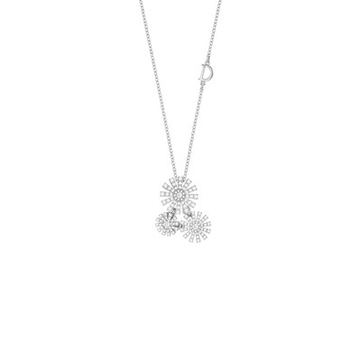 Collana Margherita oro bianco con diamanti
