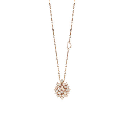 Collana Mimosa in oro rosa con diamanti
