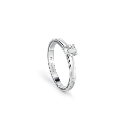 Anello di fidanzamento D.Side in oro bianco 0,33 G VS2