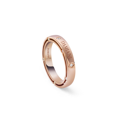 Fede nuziale D.Side in oro rosa e diamanti