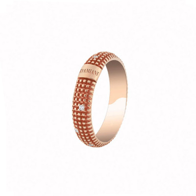 Anello Metropolitan  in oro rosa con diamanti