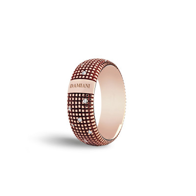Anello Metropolitan in oro rosa con diamanti