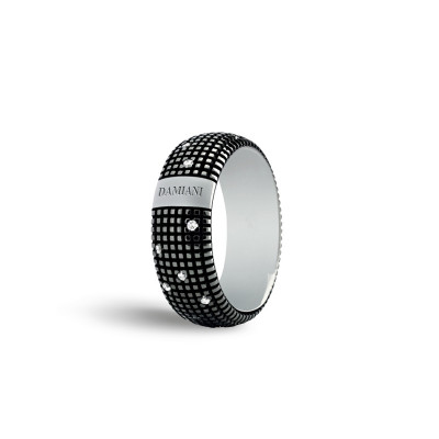 Anello Metropolitan in oro black con diamanti