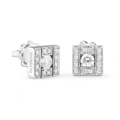 Orecchini Belle Epoque oro bianco diamanti