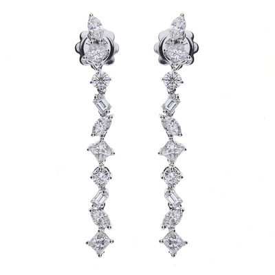 Orecchini Fantasy in oro bianco e diamanti