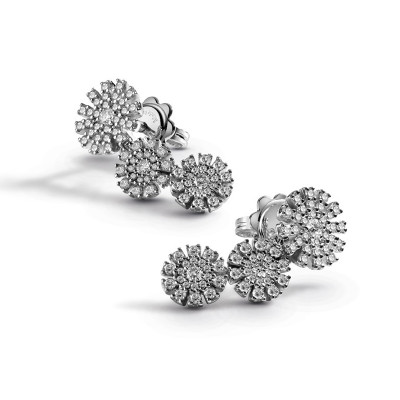 Orecchini Margherita in oro bianco e diamanti