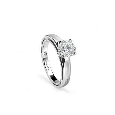Anello solitario D.Side in platino e diamanti