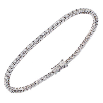 Bracciale Veramore tennis in oro bianco con diamanti 6,24 ct.