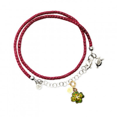 Bracciale con Pendente Quadrifoglio Portafortuna