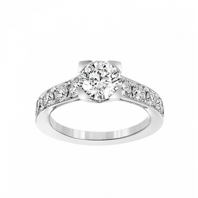 Anello Icona2 in oro bianco e diamanti